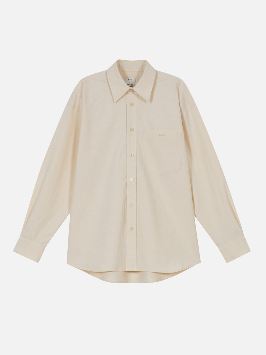 Classic tomboy shirt Creamy corn,로서울