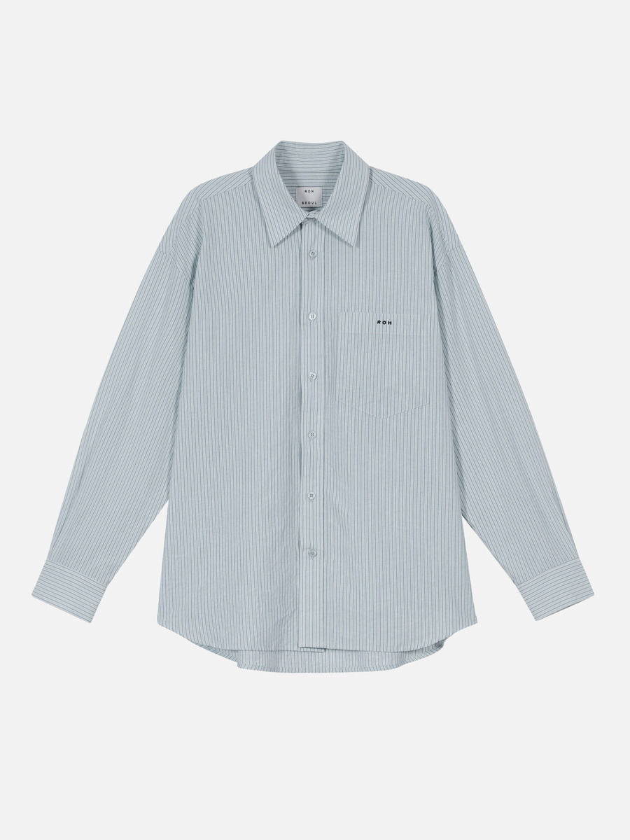 [2/26 순차출고]Classic tomboy shirt Pale blue stripe,로서울