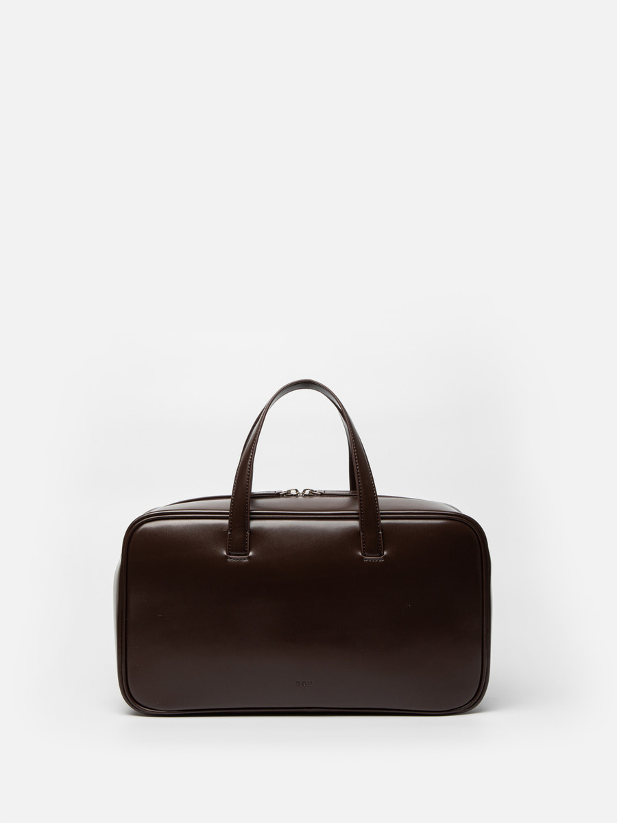 [4/30 순차출고]Tin square tote bag Glossy brownie brown,로서울