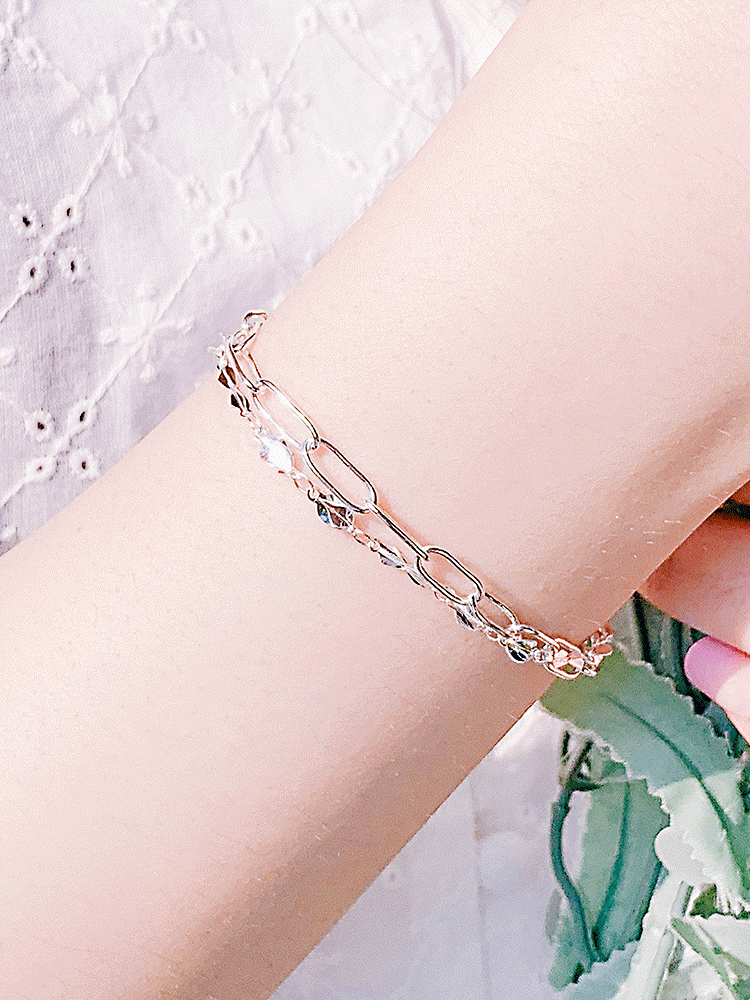 [Silver 925] Flower Petals Fluttering Bracelet