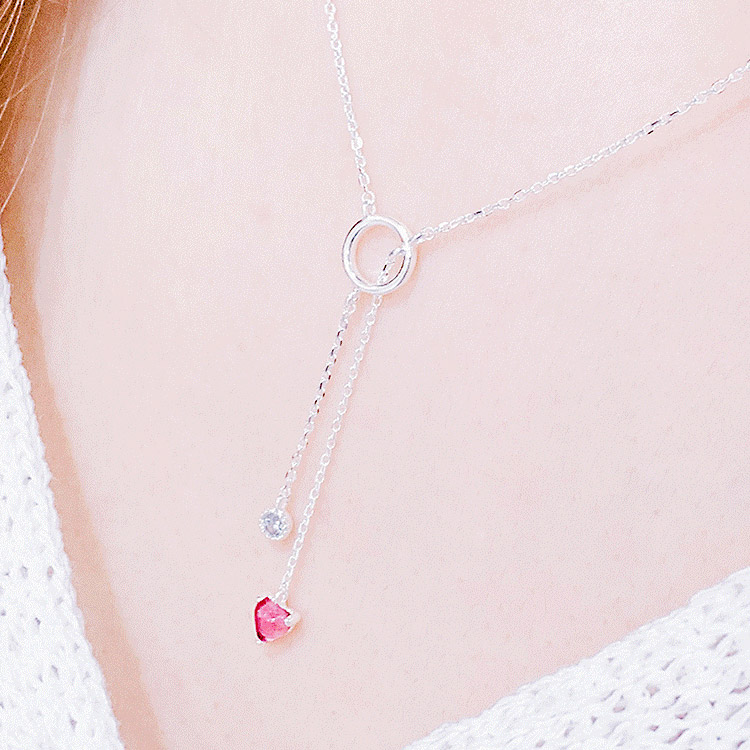 [Silver 925/PINK] Another day of Sun Necklace