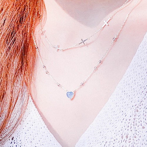 [Silver 925/BLUE] Love Adagio Necklace