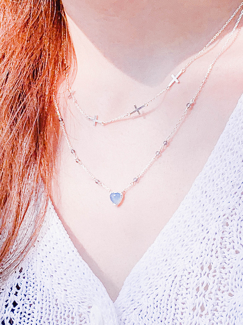 [Silver 925/BLUE] Love Adagio Necklace