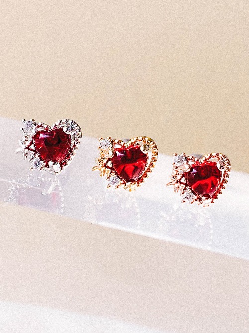 [RED] Love Sparkles Piercing/Earring