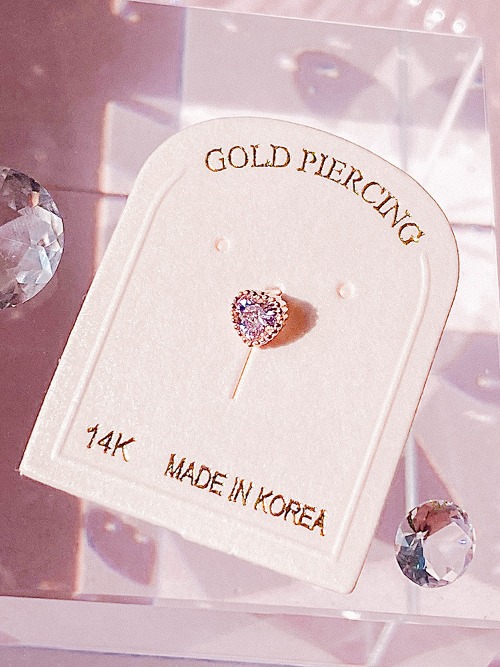 [14K GOLD] Pink Angel Piercing