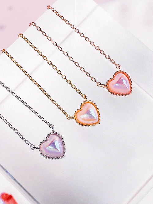 [AB-PINK] Pure Heart Necklace