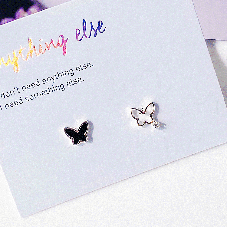 [Silver 925] Dark Butterfly Earring