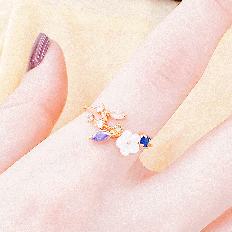 [VIOLET] Book of Flowers Ring