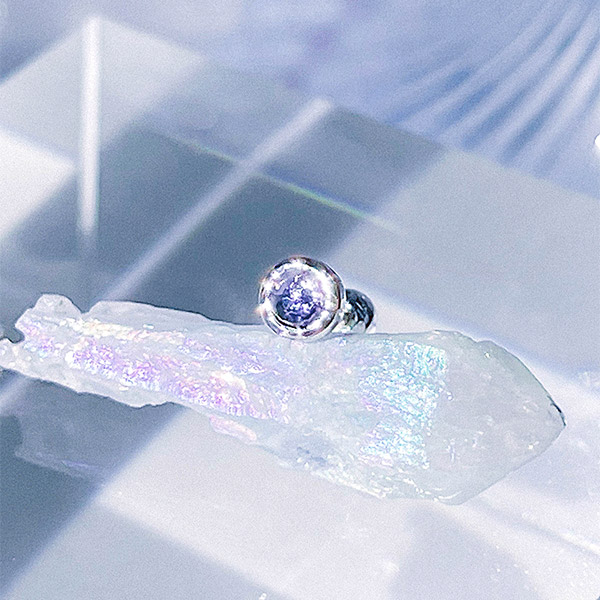 [Silver 925] Shimmery Iolite Piercing