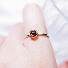 [Silver 925] Garnet Vintage Ring