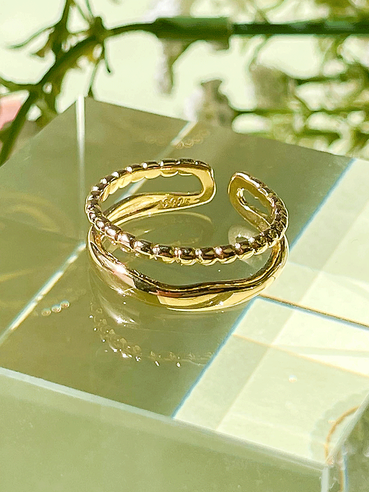 [Silver 925/GOLD] Twofold Ring