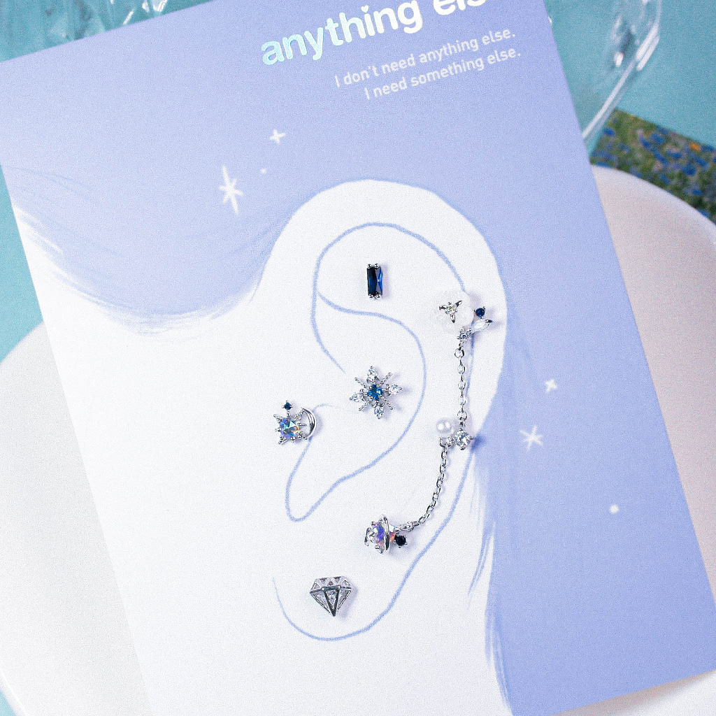 Winter Snow Flower Piercing/Earring SET