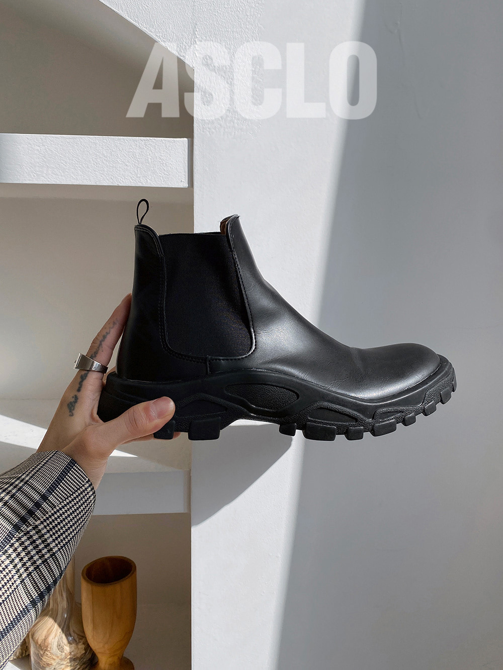Asclo Army Chelsea Boots