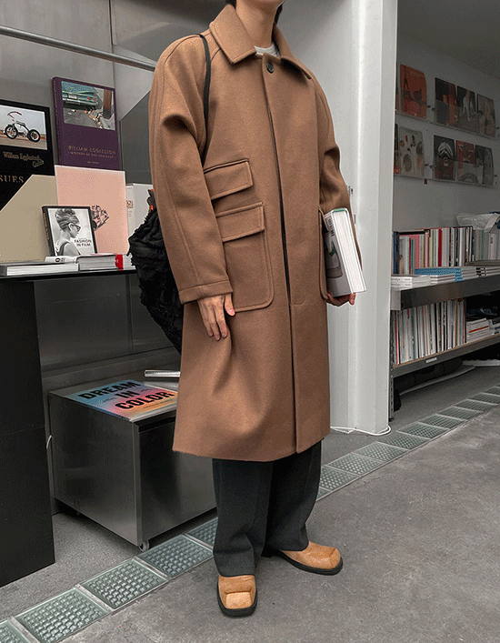 애즈클로 발마칸 울 코트 (2color)