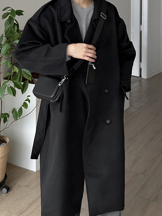 Asclo Wool Over Trench Coat 2 colors   애즈클로