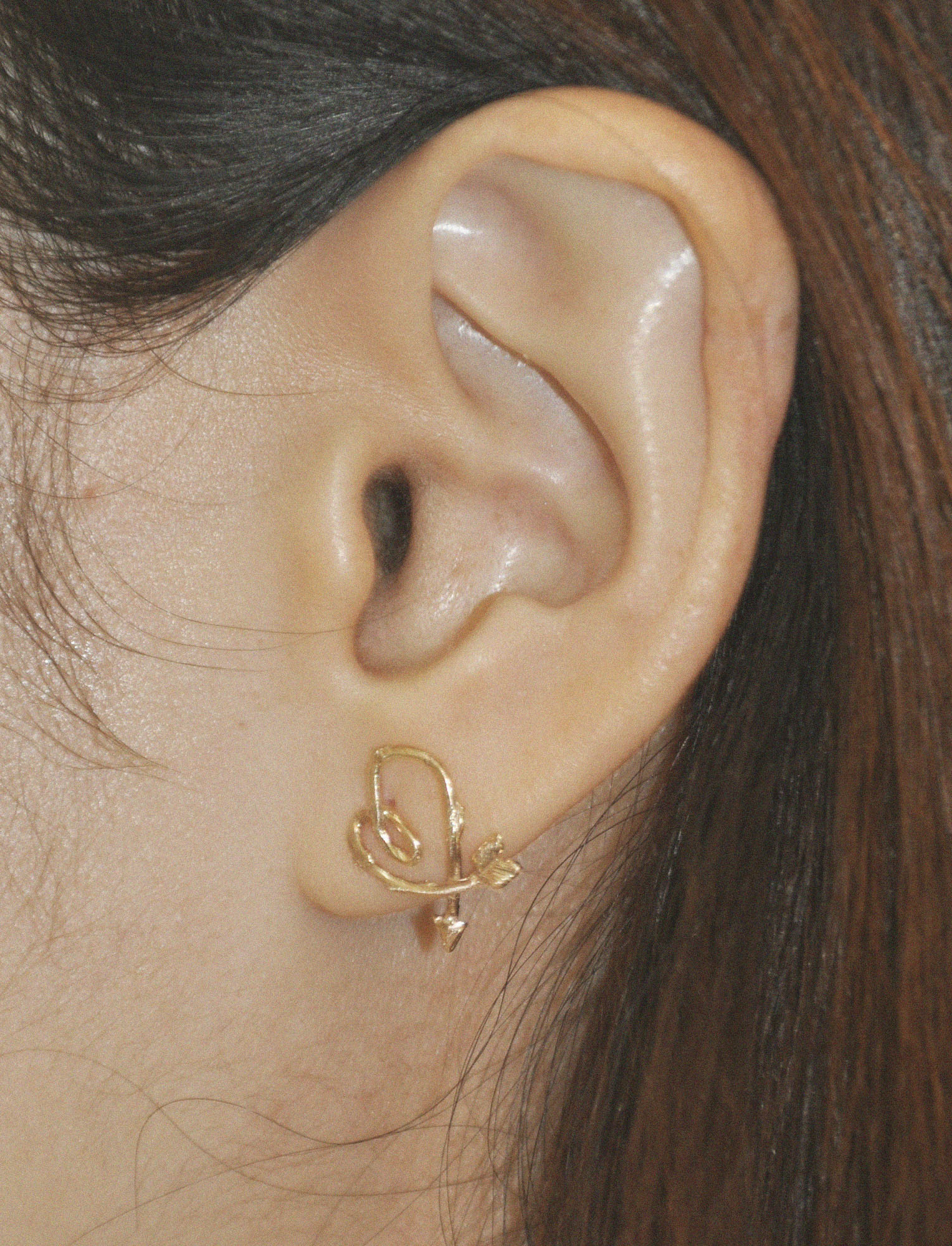 Cupid Earring(14k Yellow Gold)