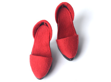 SHOES : Red wedge heels
