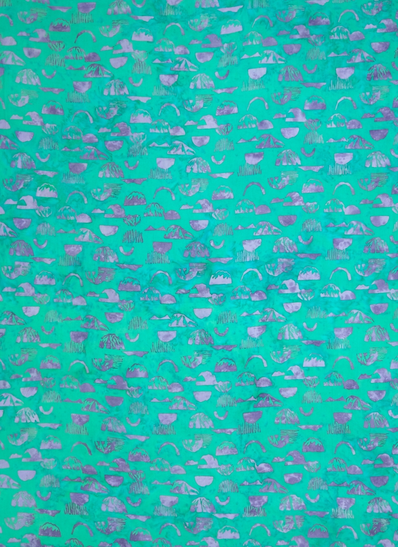 [Fabric] JEJU Sanbangsan - Purple green (Rayon w115cm)
