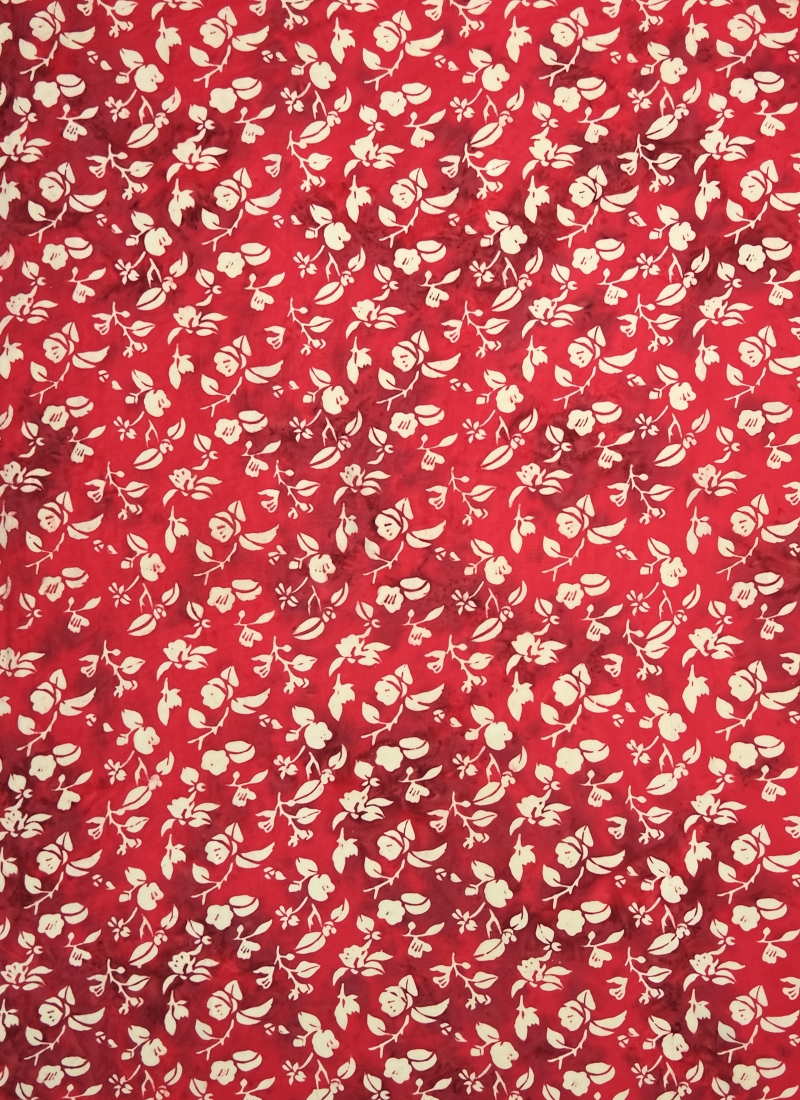 [Fabric] JEJU Camellia - Red (Rayon w115cm)