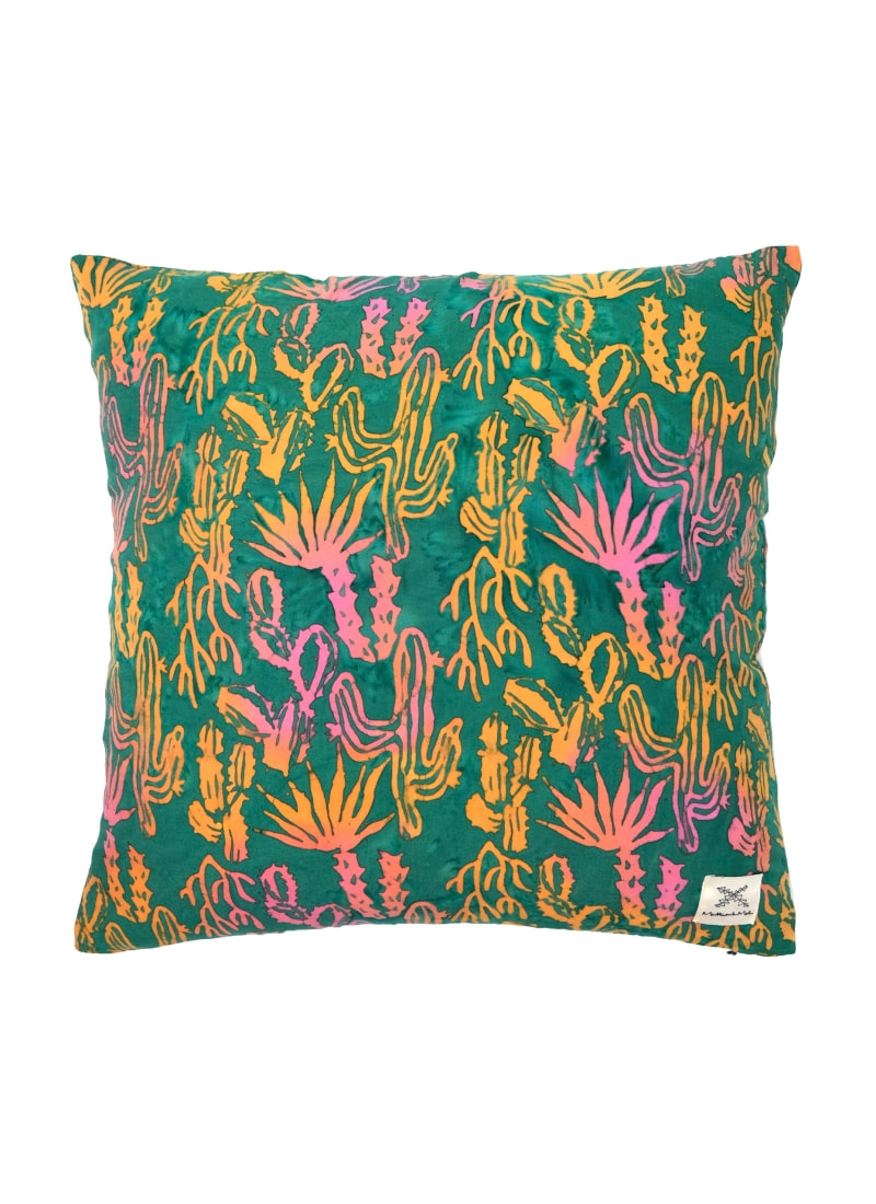 [Hand Dyed Cushion Cover] Cactus - R.green