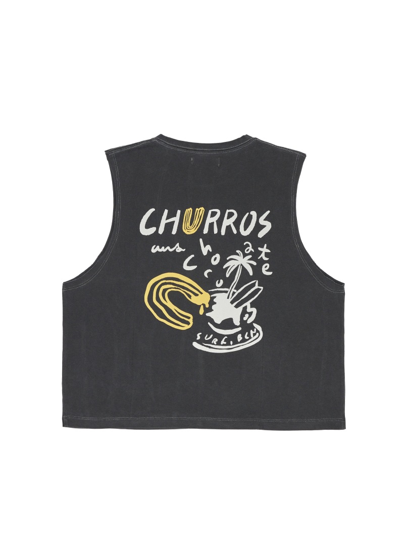 [Sleeveless-shirt] Churros - Charcoal_s