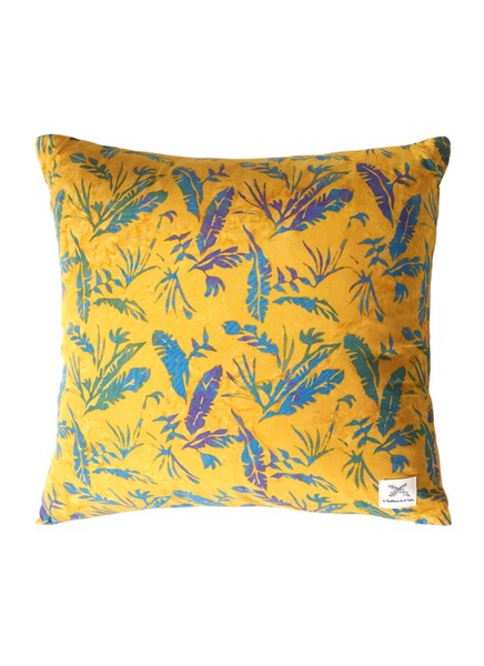 [Hand Dyed Cushion Cover] Banana Leaves - Mustard