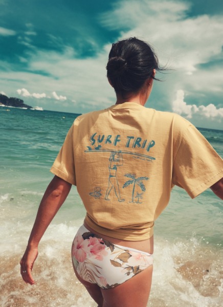 [T-shirt] Surf Trip - Mustard