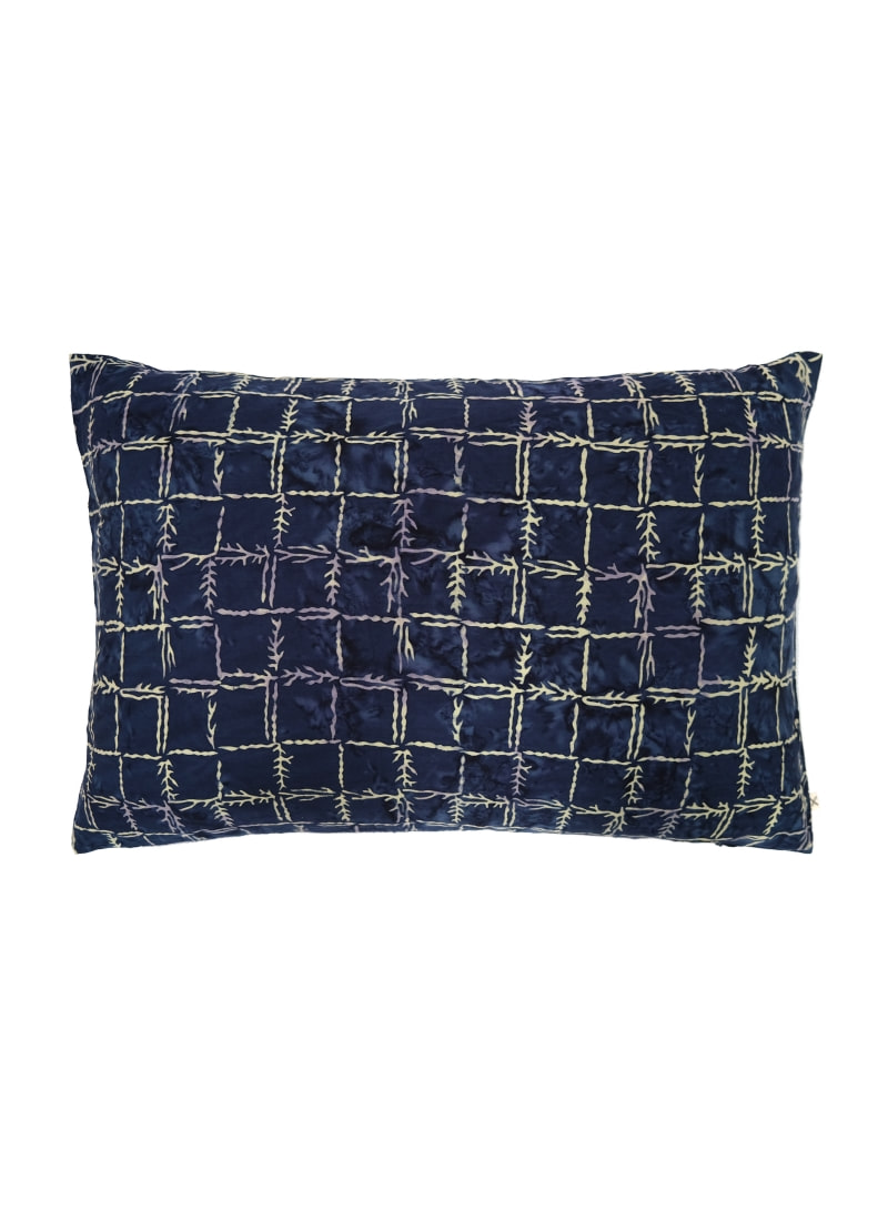 [Hand Dyed Pillowcase] Reef Check - Navy