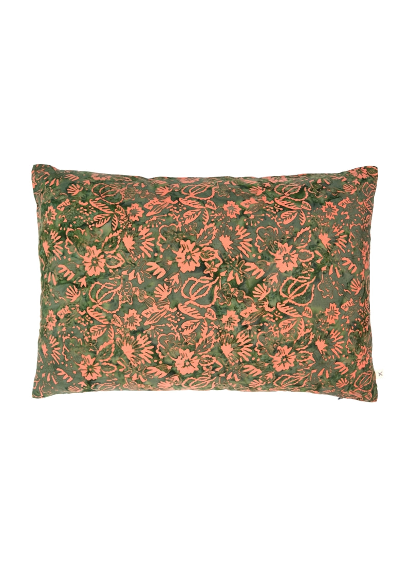 [Hand Dyed Pillowcase] Vintage garden - Green