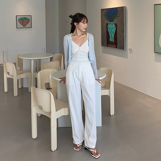 華奢フィット💙サマー長袖カーディガン] フリルサマーカーディガン(夏