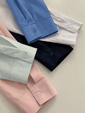ゴゴシング,EVERYカラーコットンシャツ (5color、春、ベーシック、胸回り、ルーズフィット)