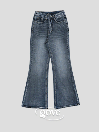 GOAR ブーツカットデニム Mサイズ ダークグレー 美品】H＆М ダークグレー⏹️デニムブーツカットパンツ150cm