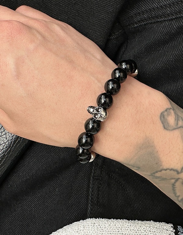 No.0138 skull bead bracelet