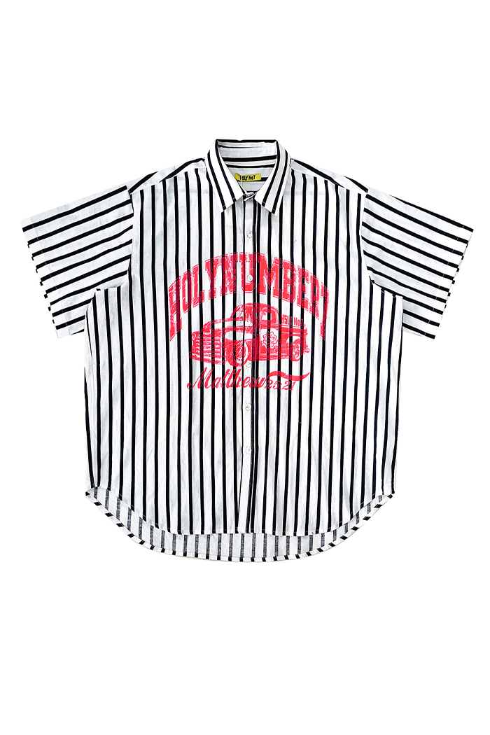 DEADSTOCK VINTAGE STRIPED OVER-FIT SHIRT_WHITE