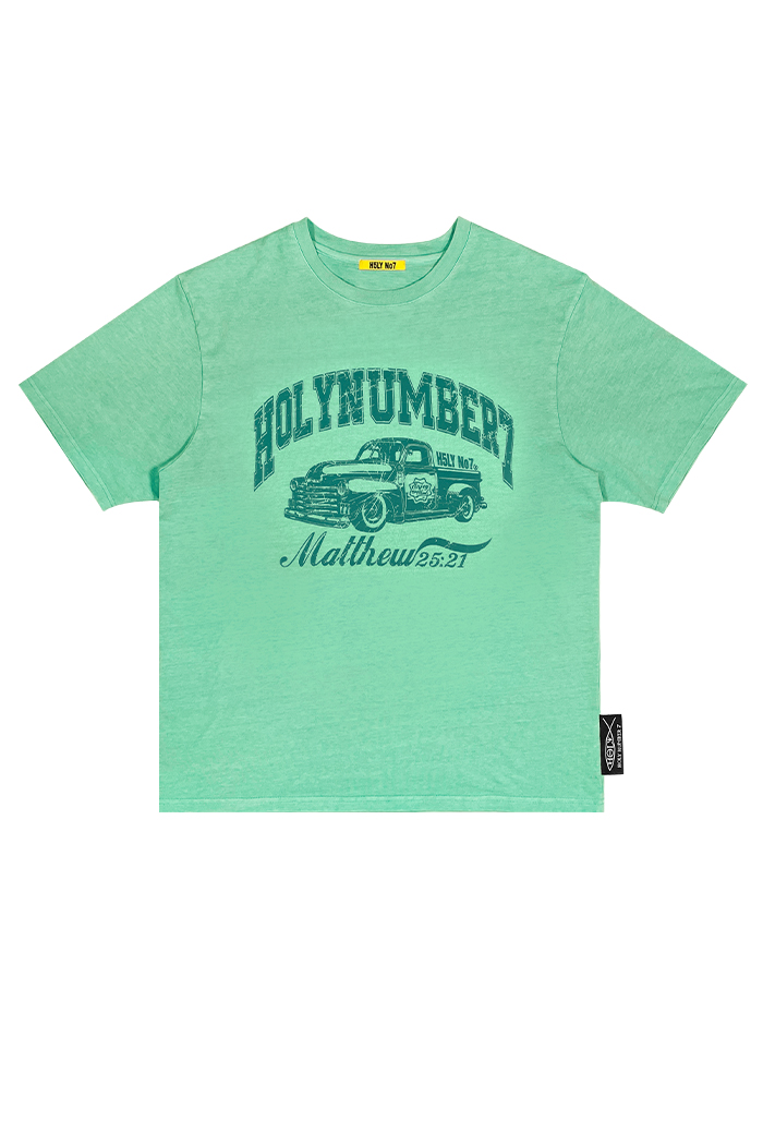 PIGMENT DYED OVER-FIT T-SHIRT CAR_MINT