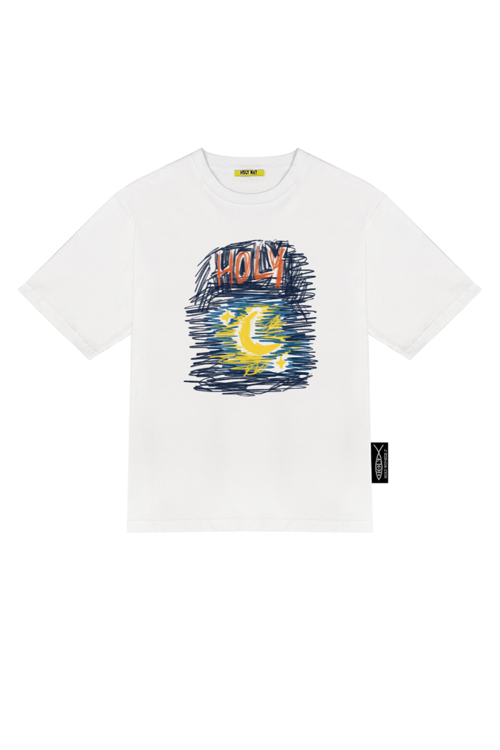 HOLYNUMBER7 X DKZ 민규 달 화이트 티셔츠