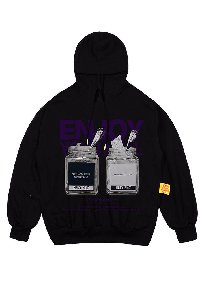 [ENJOY YOUR MEAL] CAMPAIGN HOODIE JAM_BLACK