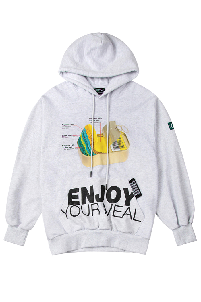 ENJOY YOUR MEAL CAMPAIGN HOODIE_CAN_MELANGE GRAY&quot;맛있게 드세요&quot; 통조림 캠페인 후디_멜란지 그레이