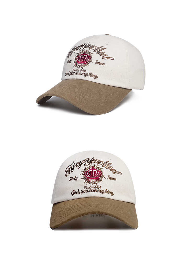 GOD, YOU ARE MY KING HOLY BALL CAP_BEIGE&amp;BROWN