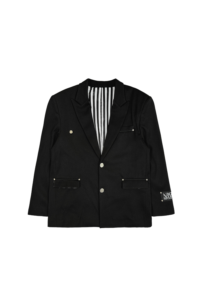 [RECYCLE POLYESTER]  OVERFIT JACKET_BLACK