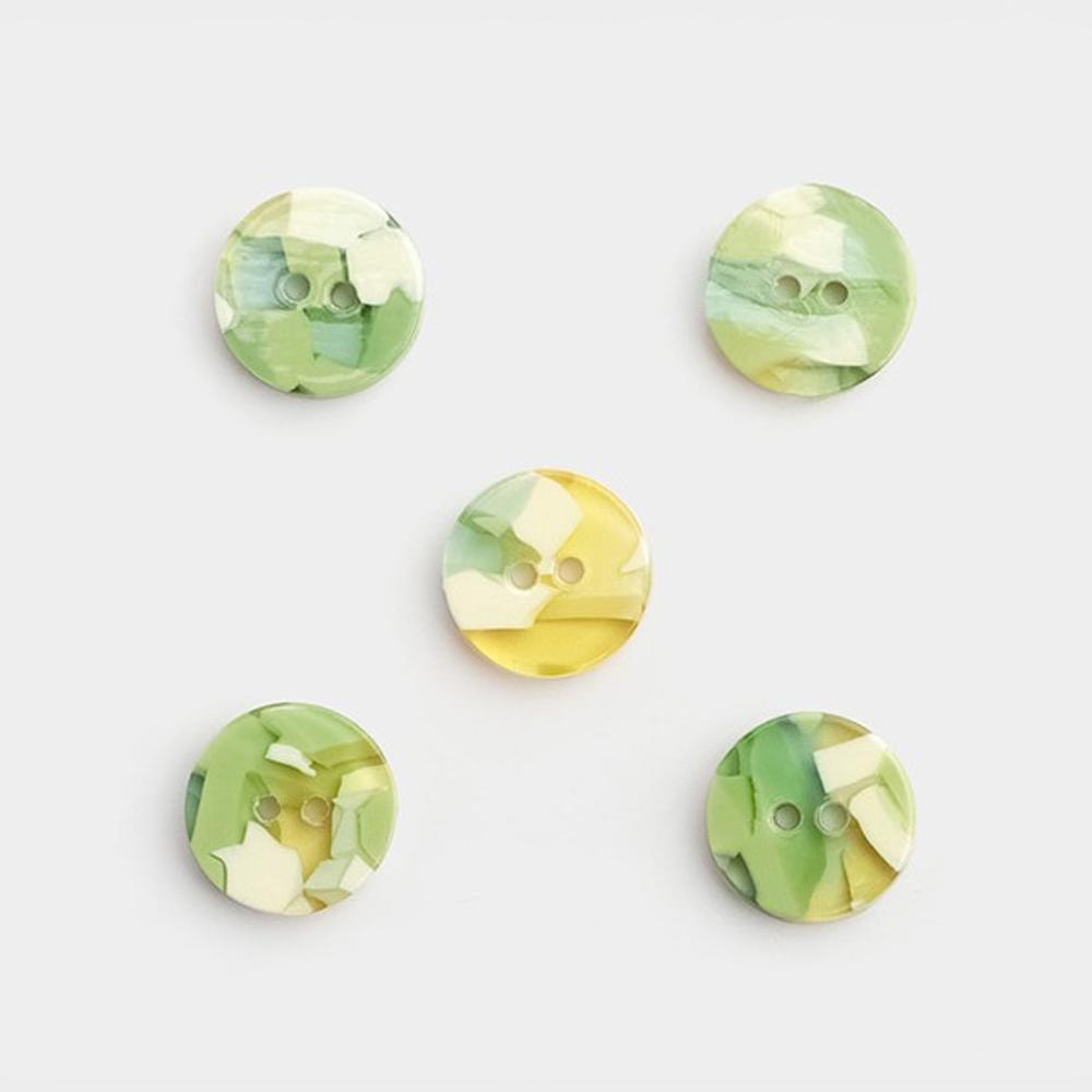 66-016 컬러믹스 마블 셔츠단추 11.5mm 그린 169972