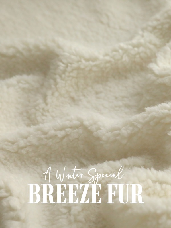 브리즈05 대폭 고중량 부드러운 단면 양털 뽀글이 원단 겨울 블랭킷 페이크퍼 브리즈 크림 168477