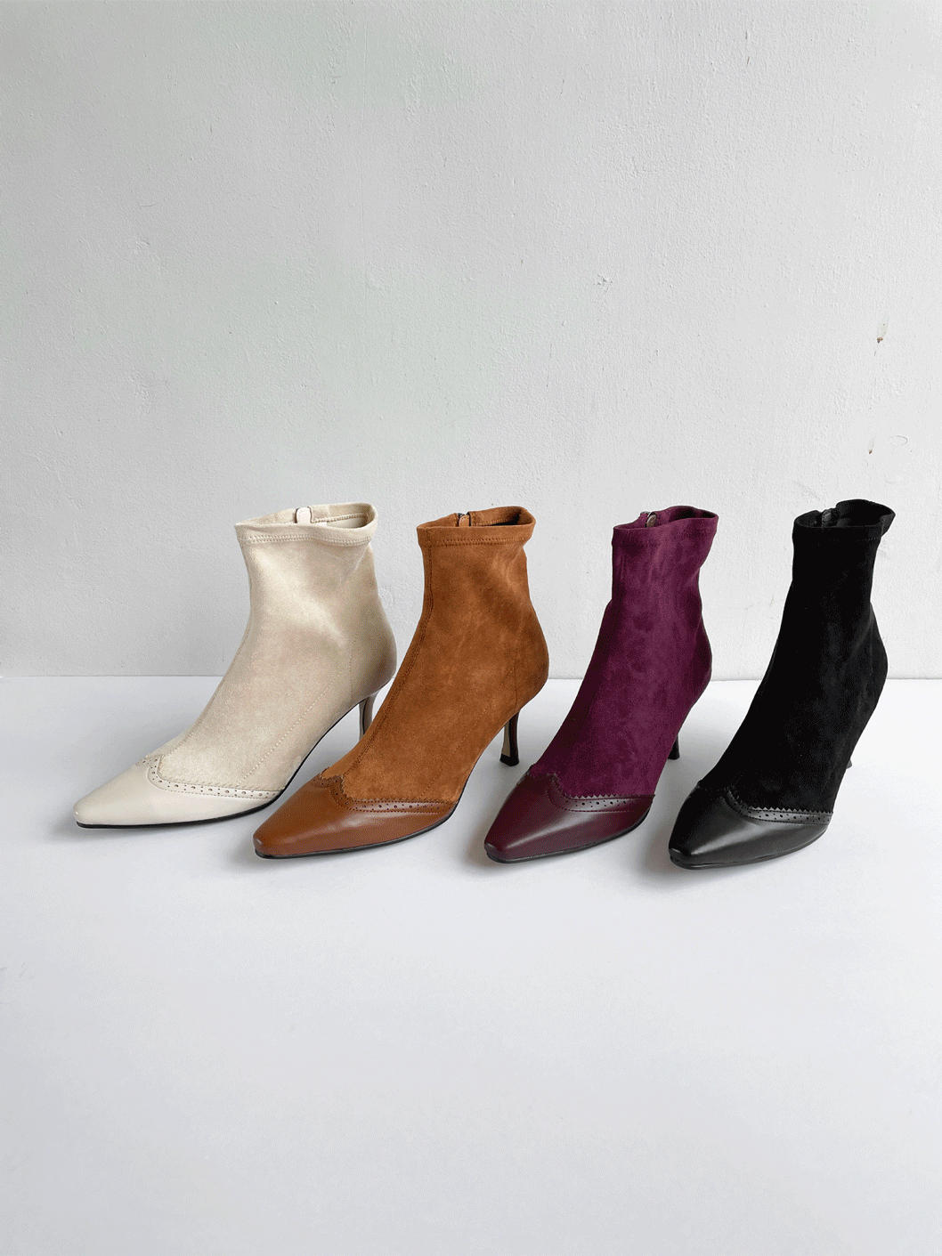 combi suede ankle boots
