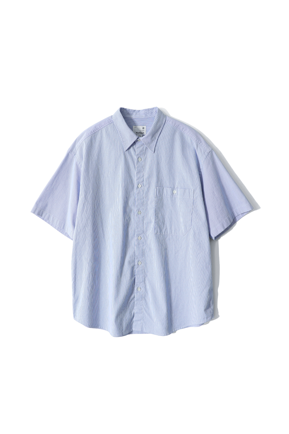 Perth Dobby Stripe Short Sleeve Shirt Blue