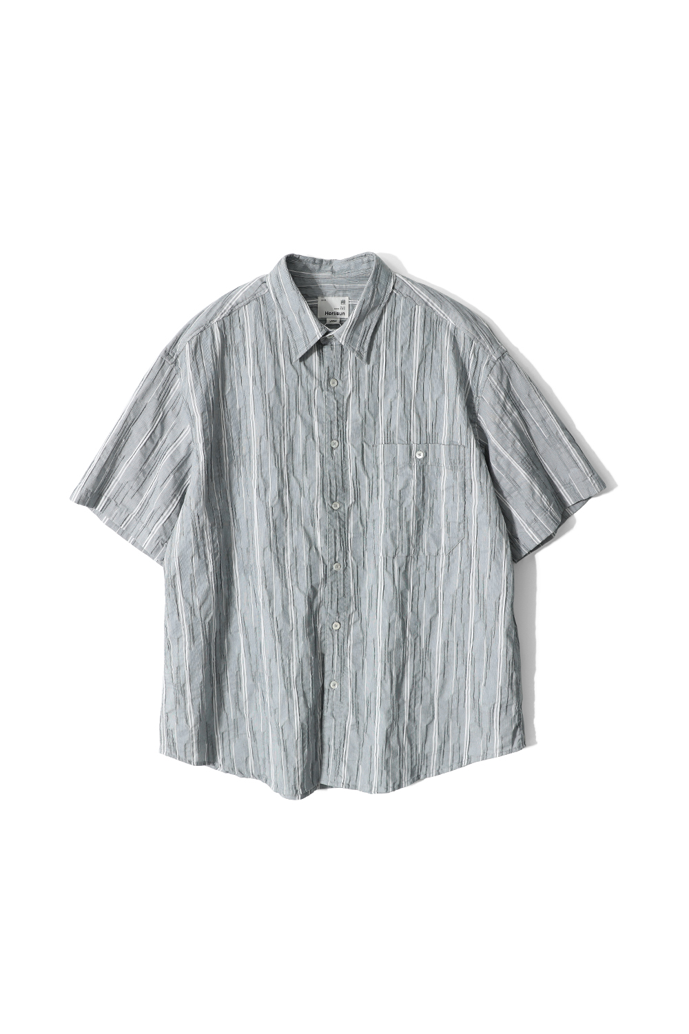 Perth Dobby Stripe Short Sleeve Shirt North Green