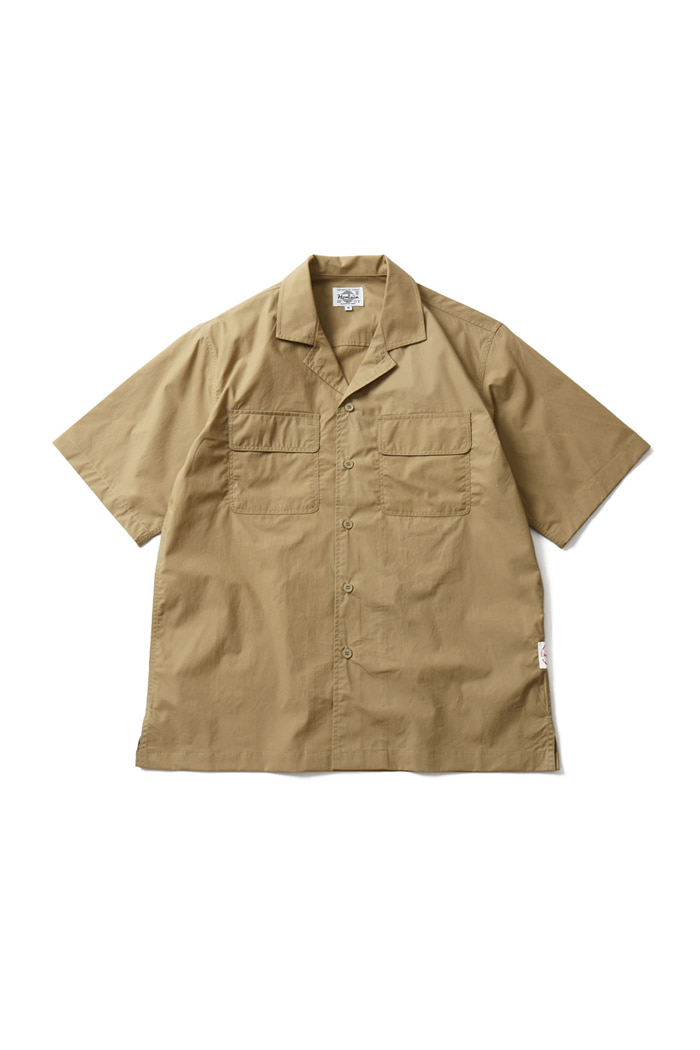 Joshua Extra High Density Solid Open Shirts Beige