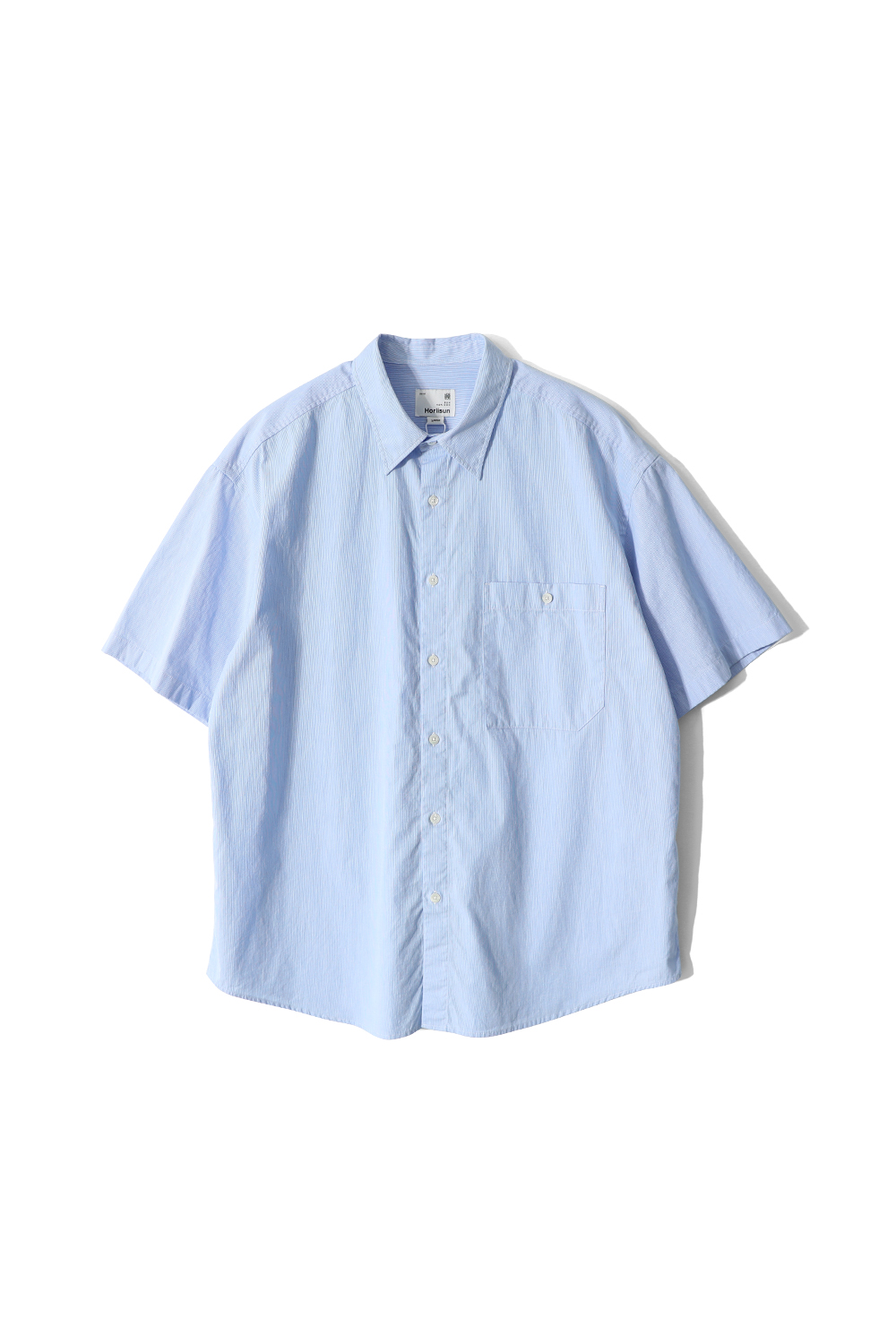 Perth Dobby Stripe Short Sleeve Shirt Light Blue