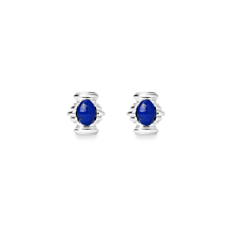 [925 silver] [ROME;ROMA] PANTHEON LAPIS LAZULI EARRING