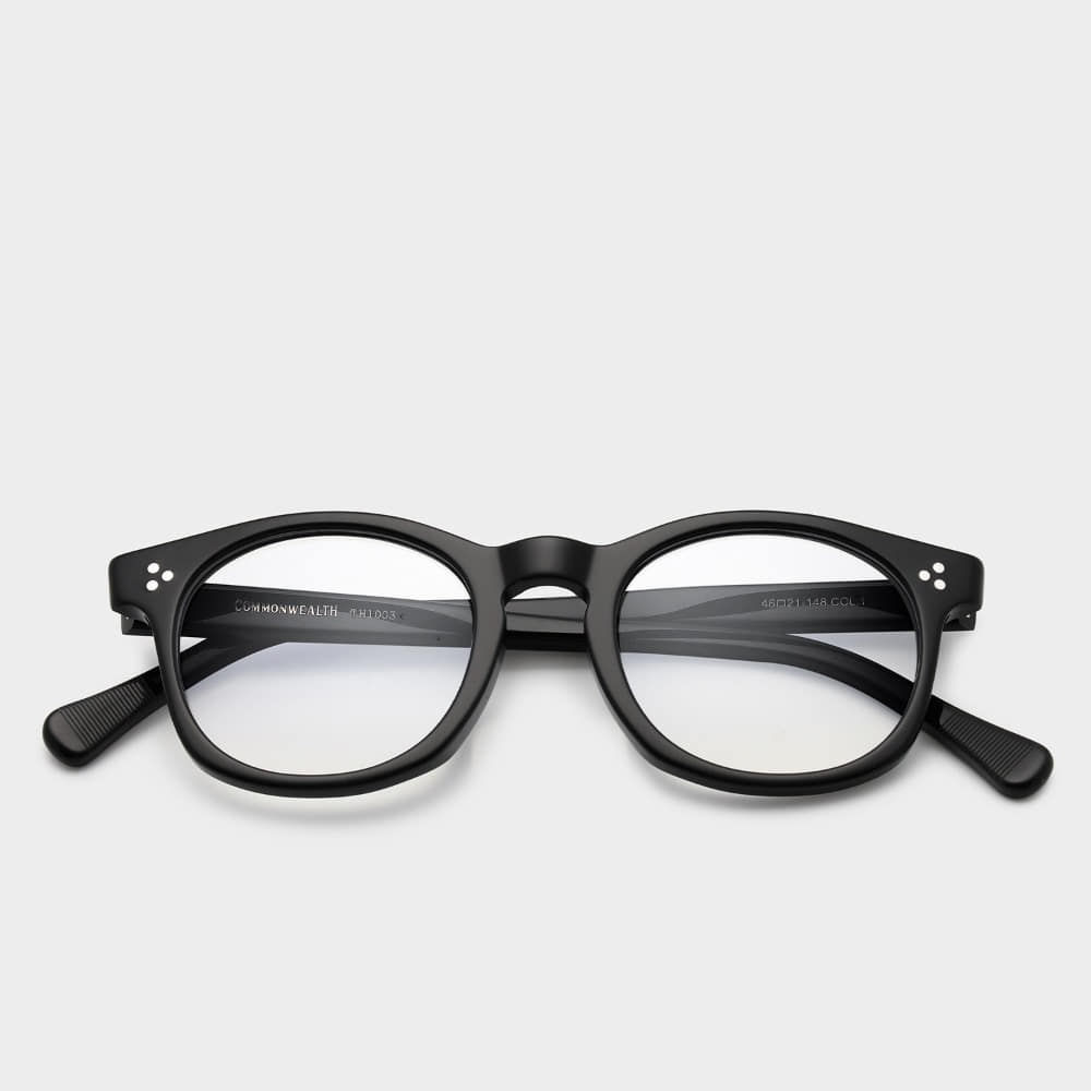 커먼웰스 안경 TH1003 C1 Black 가벼운 사각 블랙 뿔테 COMMONWEALTH