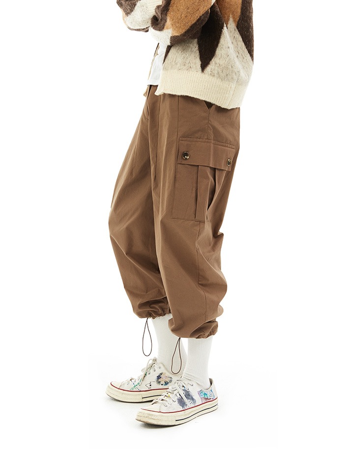 side pocket cotton jogger pants (3 color)